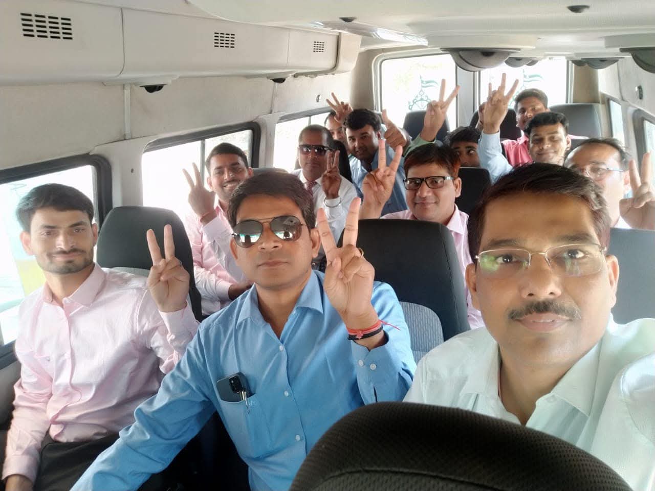 Aslay Biogen team travelling together to a field sales tour